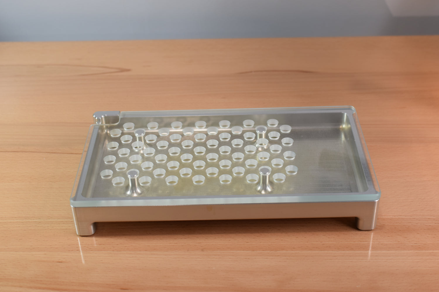 Stalt espresso removeable drip tray glass and aluminum 
