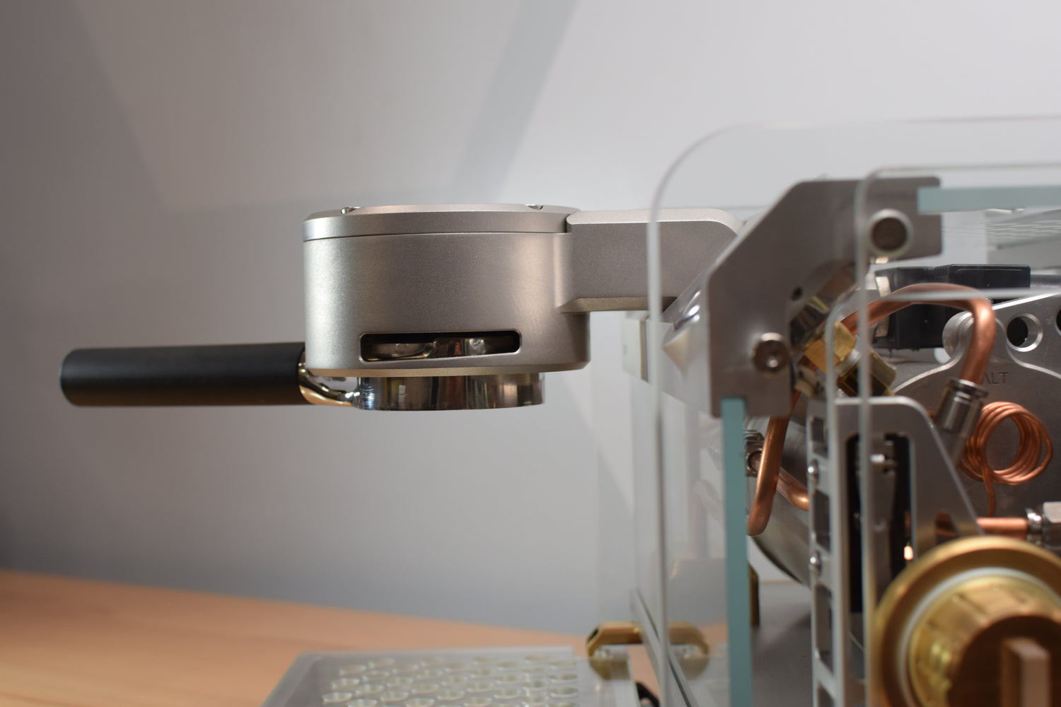 Saturated espresso boiler group head 